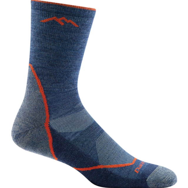 Darn Tough Light Hiker Micro Crew Lightweight With Cushion Vandringsstrumpor Herr Storlek XL Färg blå