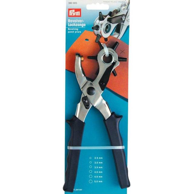 Prym Revolving Punch Pliers Leather 6 Hole Sizes Tool Eyelet Ergonomic Handle