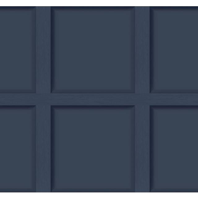 (Navy Blue 12980) Holden Decor Modern Wood Panel 3D Effect Wooden Panelling Wallpaper Feature Wall 10m Roll