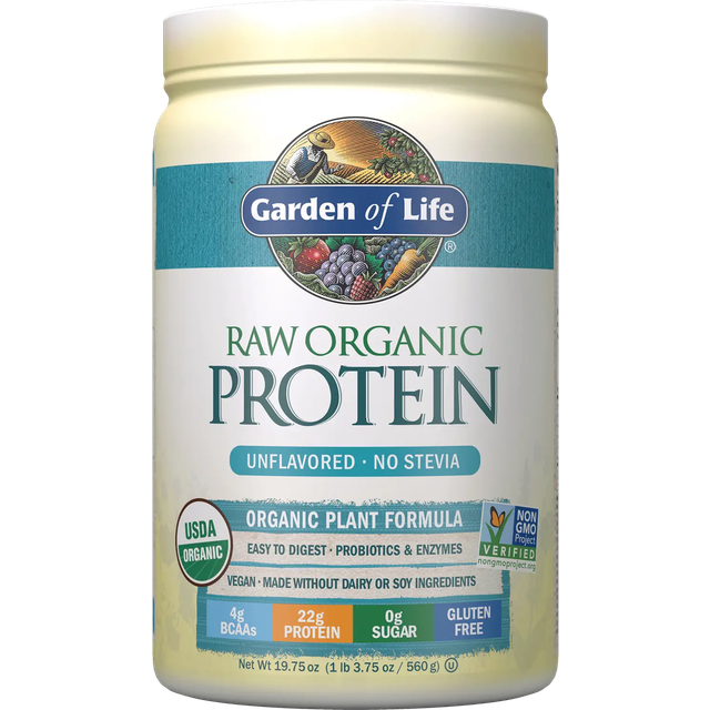 Garden of Life  RAW Organic Protein  Plant-Based  Unflavored  19.75 oz (560 g)