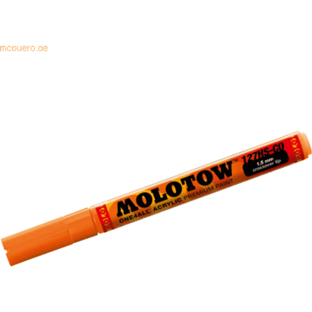 Molotow : One4All : 127HS-CO : Acrylic Marker : 1.5mm : Neon Orange Fluorescent 218
