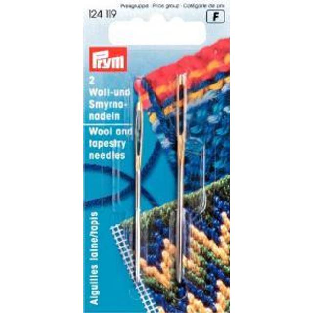 Prym Wool and Tapestry Needles with Gold Eye No. 1 & 3, Metal, Silver, 4.5 x 2 x 0.2 cm