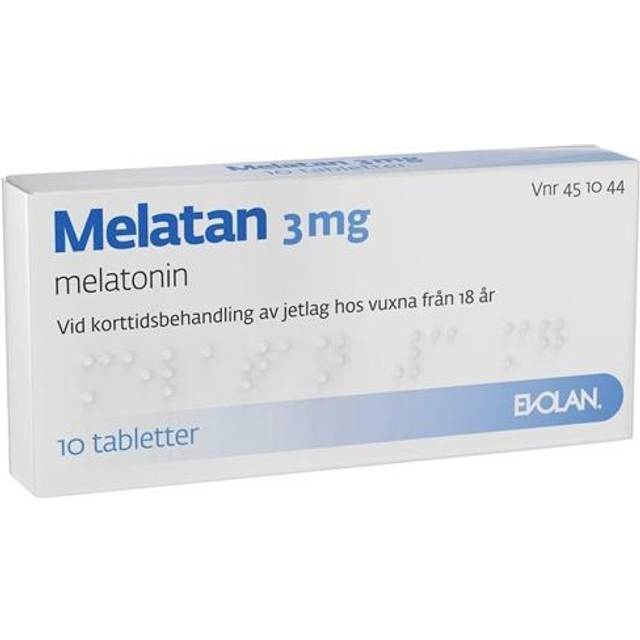 Melatan 3 mg Mot jetlag melatonin tabletter 10 st
