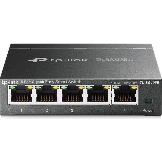 TP-Link TL-SG105E Nätverksbrytare, Svart, 9.9 x 9.9 x 2.54 cm