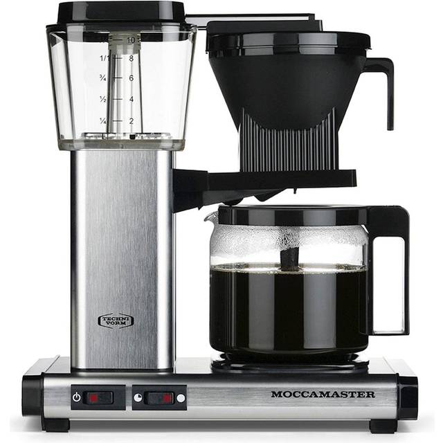 Moccamaster Automatic -kaffebryggare, borstat silver