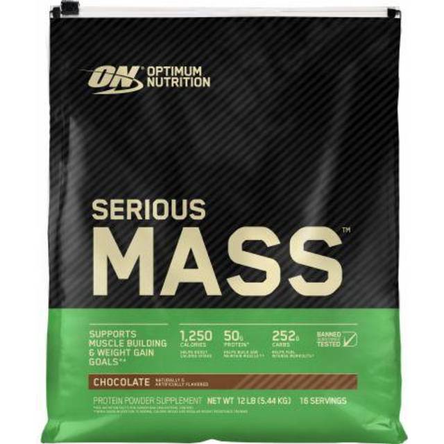 Optimum Nutrition Serious Mass  Weight Gainer Protein Powder  Mass Gainer  Vitamin C and Zinc for Immune Support  Creatine  Choc