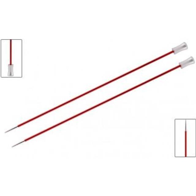 KNIT PRO KP47293 Zing: Knitting Pins: Single Ended: 35cm x 2.50mm, 2.5mm, Red