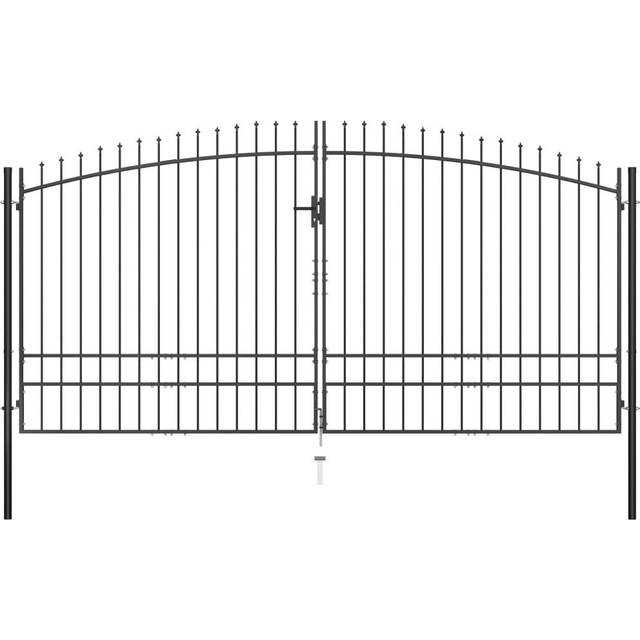 vidaXL Dubbelgrind med spjut-toppar 400x248 cm