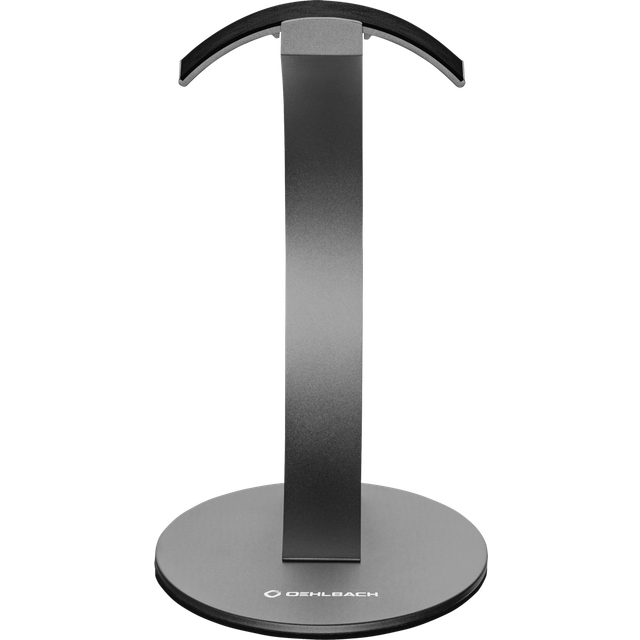 Oehlbach Alu Style - högkvalitativt hörlursstativ i exklusiv design (anodiserat aluminium, materialvänlig förvaring av hörlurar) Lunar Grey