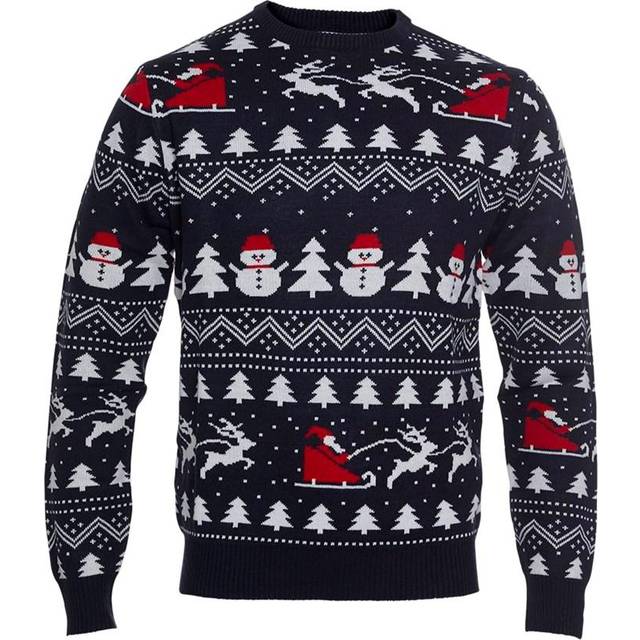 CHRISTMAS SWEATS The Stylish Christmas Jumper |Marinblå |S
