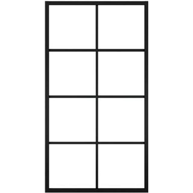 vidaXL Sliding Door Glass Door Sliding Barn Door Aluminium and ESG Glass Black