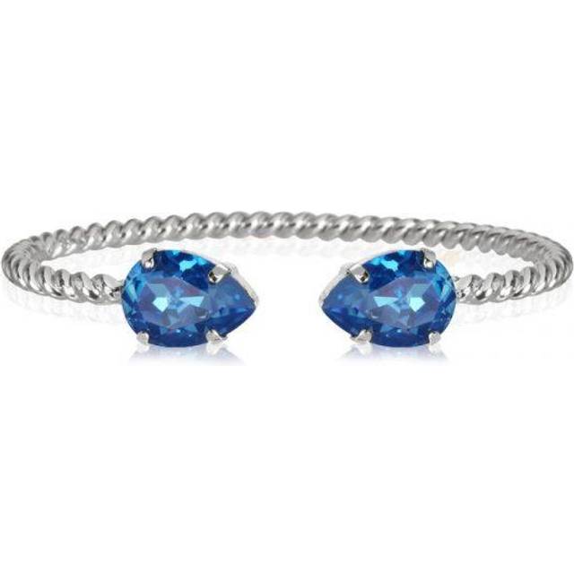 Caroline Svedbom - Mini Drop Bracelet Rhodium Royal Blue Delite