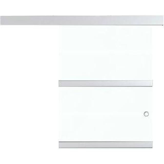 vidaXL Sliding Door ESG Glass and Aluminium 90x205 cm Silver