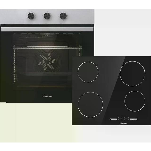 Hisense BI6061CXUK Built In Electric Single Oven and Ceramic Hob Pack - Stainless Steel - A Rated