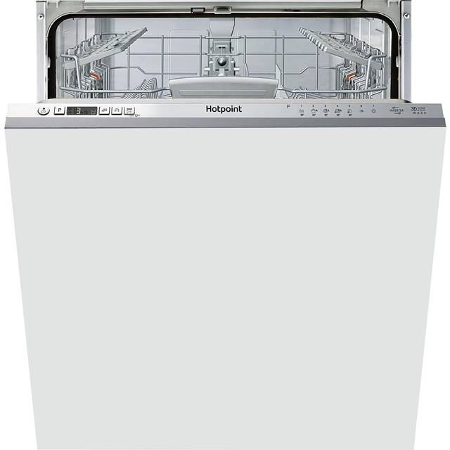 Hotpoint HIC3C26WUKN Fully Integrated Full Size Dishwasher - Stainless Steel Control Panel with Fixed Door Fixing Kit - E Rated
