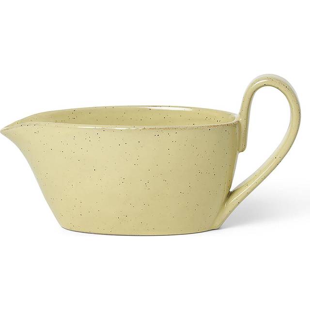 Ferm Living - Flow Sauce Boat - Såsskål - Yellow Speckle - W18,5 x H10 x D9 cm