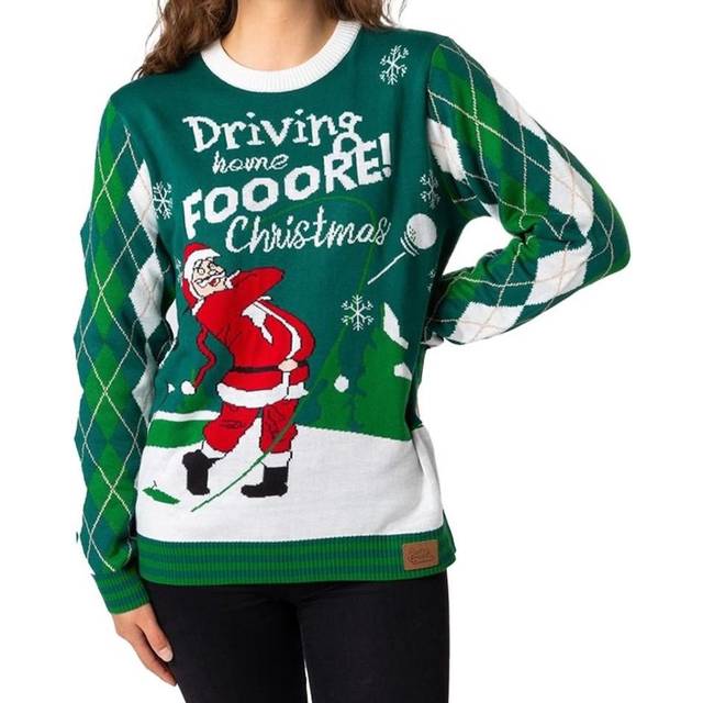 SillySanta Golfer Christmas Sweater Unisex - Green