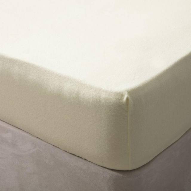 (Cot, Ivory) Belledorm Jersey Cotton Fitted Sheet