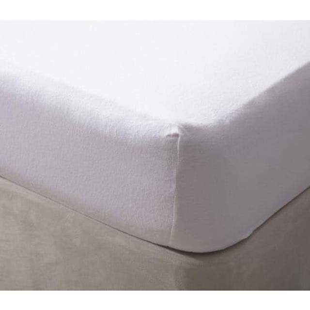 (Cot, White) Belledorm Jersey Cotton Fitted Sheet