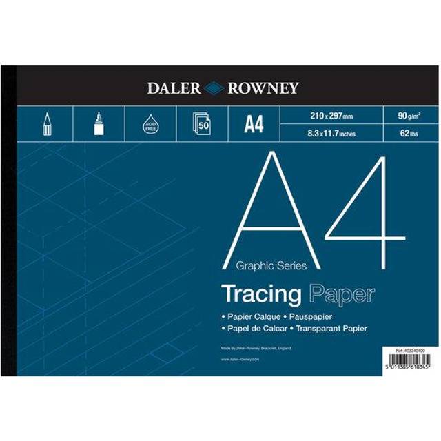 Daler Rowney : Tracing Pad : 90gsm : 50 sheets : A4