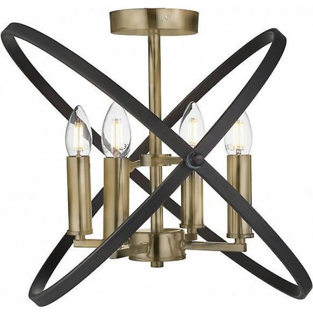 Searchlight 8344-4BZ Hoopla 4 Light Semi Flush Bronze