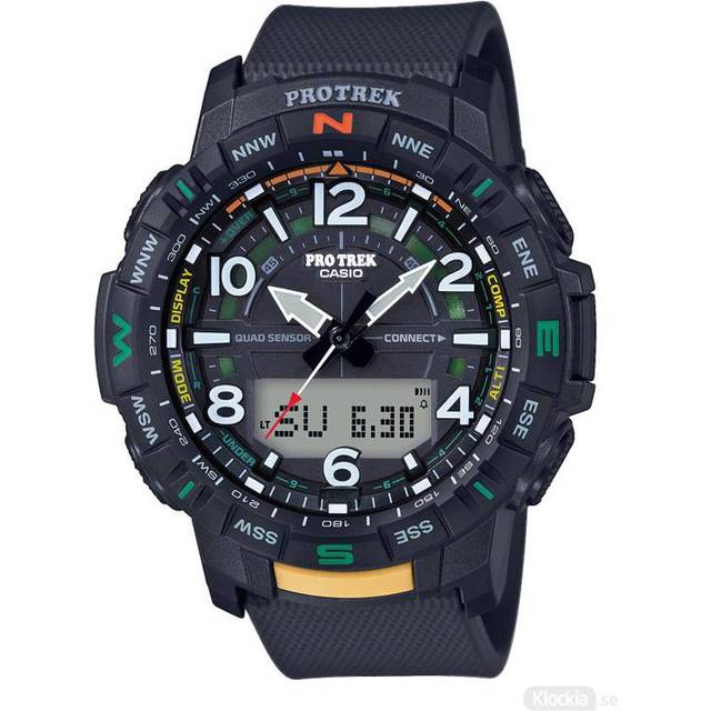 Casio PRT B50 1ER Pro Trek multifunktionellt harts armband svart harts fodral svart, 0, rem, svart, 0, rem, svart, 0, rem