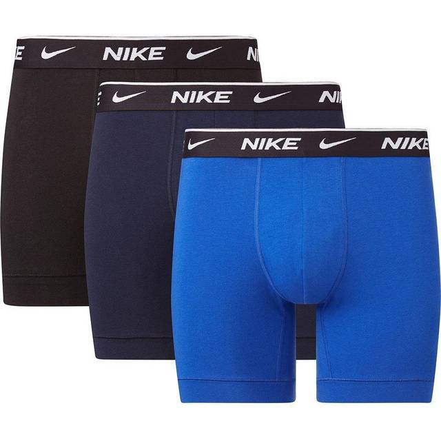Nike 3-pack Everyday Essentials Cotton Stretch Boxer - Black/Blue - Large * Kampanj *