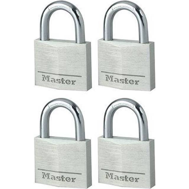 Masterlock Aluminium Padlock Pack of 4 Keyed Alike 40mm Standard