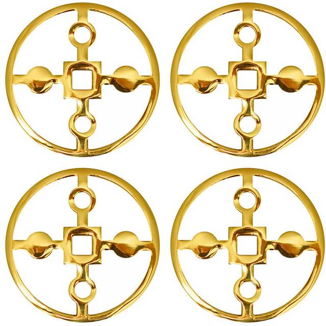 Hilke Collection Anima Gemella glasunderlägg 4-pack Svart
