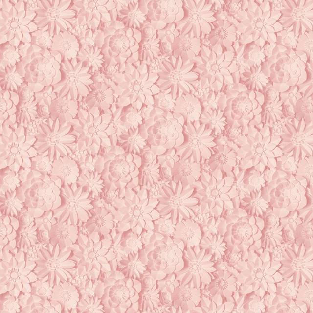 Fine Decor 3D Effect Floral Pink Wallpaper - One Colour