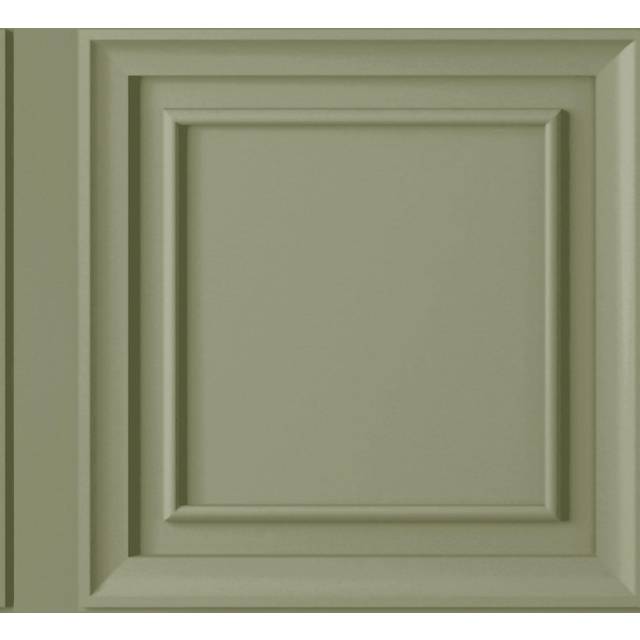 FRESCO WOOD PANEL SAGE GREEN WALLPAPER, Green