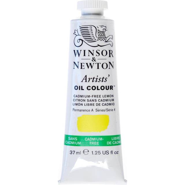 Winsor & Newton 1214898 Artists oljefärg – 37 ml tub, konstnär – oljefärg med högsta möjliga pigmentering, högsta ljusäkthet – kadmiumfri citron
