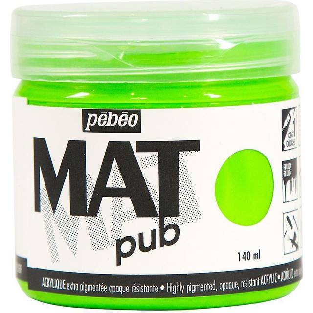 Pebeo : Mat Pub : Acrylic Paint : 140ml : Fluorescent Pink