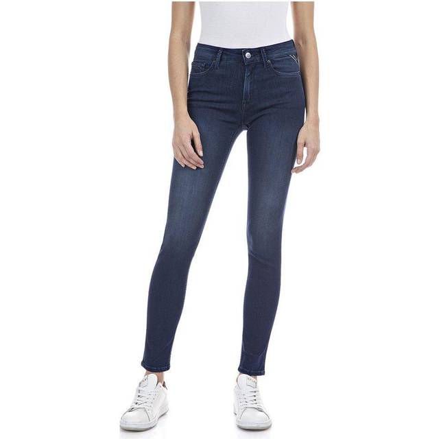 Replay Luzien Powerstretch denim jeans för kvinnor, 0071 mörkblå, 24 W/28 l, 0071 Mörkblå, 24W x 28L