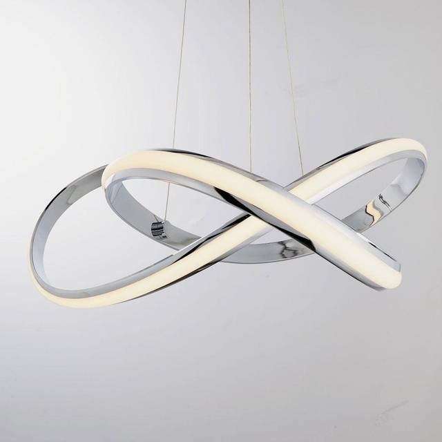 Endon 76394 Aria LED 1 Light Pendant Chrome White