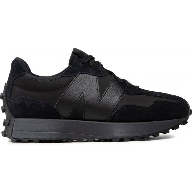 New Balance Kids 327 Trainers Black Rubber, 4