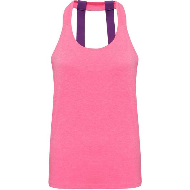(XL, Lightning Pink Melange) Tri Dri Womens/Ladies Double Strap Back Sleeveless Vest