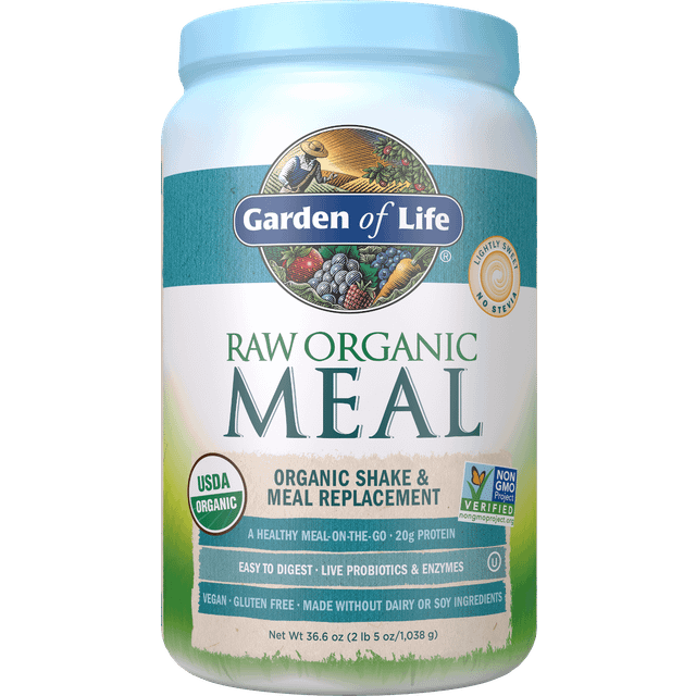 Garden of Life - Raw Organic Meal, Lightly Sweet - 1038g