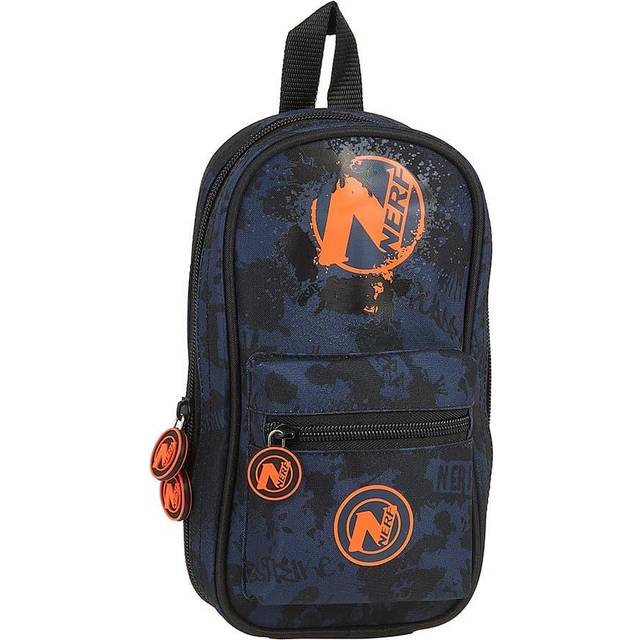 Nerf 5-in-1 Pencil Case Backpack - Black & Navy Camouflage