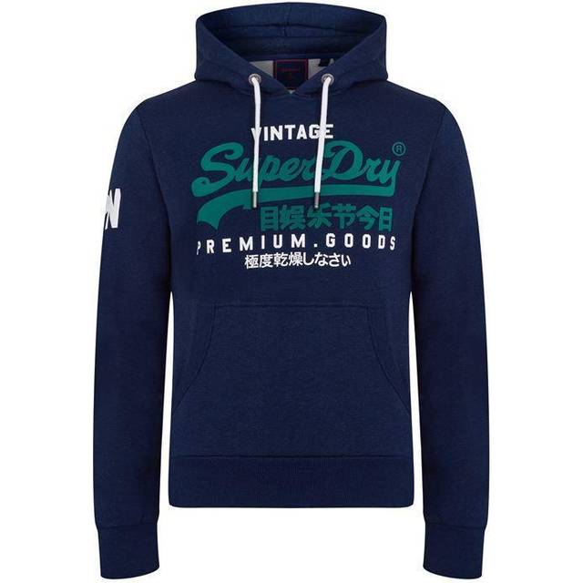 Superdry Midnight Blue Grit Vintage Logo Hoodie - XL