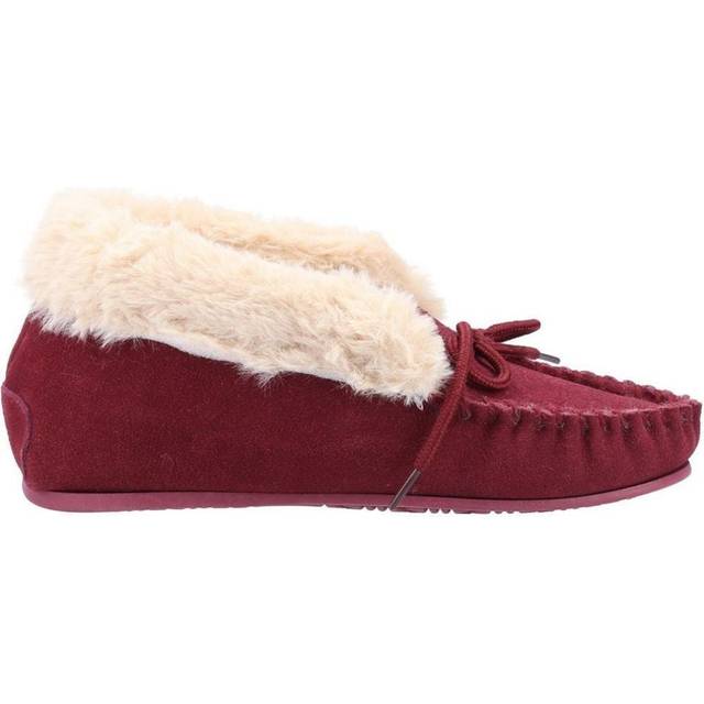 Hush Puppies Philippa Memory Foam Womens Slippers | Slippers  | Burgundy  | UK Size 7