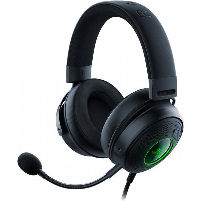 Razer Kraken V3 - Wired USB Gaming Headset with Razer Chroma RGB (TriForce 50mm Drivers, THX Spatial Audio, HyperClear Cardioid Mic, Chroma RGB) Black