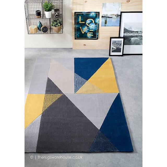 Origins Trio Geometric Multi Bold Rug 160 x 230cm - Origins Rugs - Blue