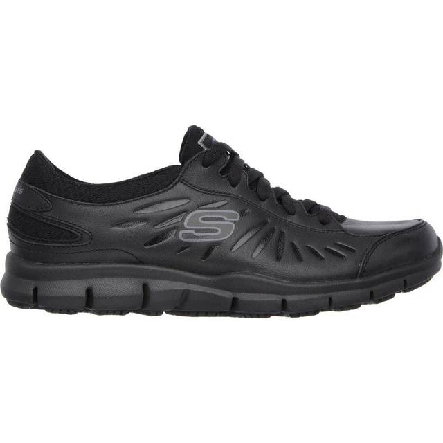 Skechers Eldred Black Occupational Shoes for Women - Size 4 - black
