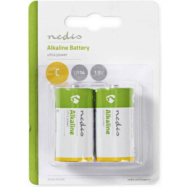 Alkaliskt batteri C | 1.5 V | 2 delar | Blister