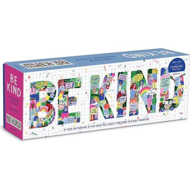 Be Kind Panoramic Jigsaw Puzzle Calendar Insert 1000 Pieces