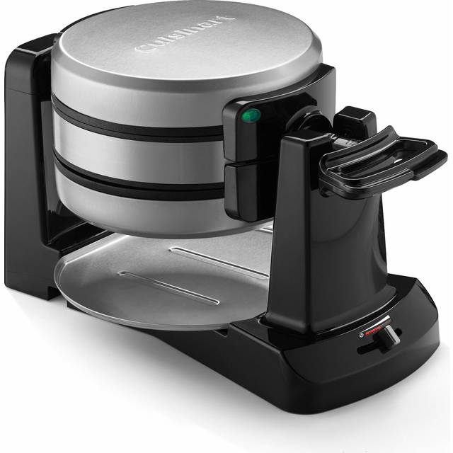 Cuisinart Double Flip Belgian Waffle Maker with 8-Inch Nylon Flipper Tongs in Black/Silver