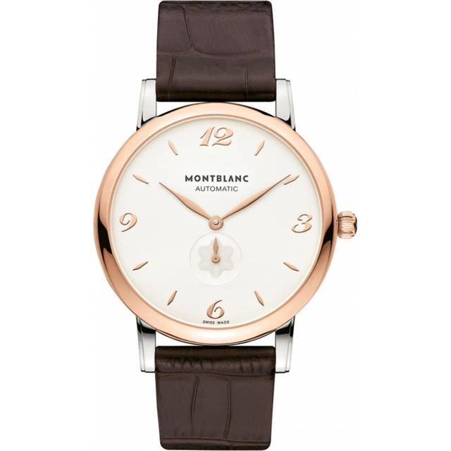 MONTBLANC Star Classique 39MM Automatic Brown Leather Men's Watch 107309 - White - 39 mm