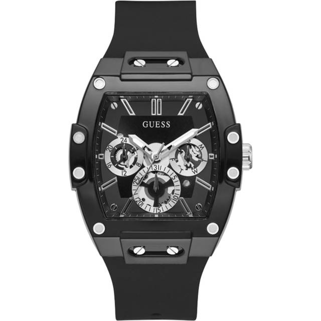 Phoenix Gents Black Tone Leather Strap Watch GW0203G3