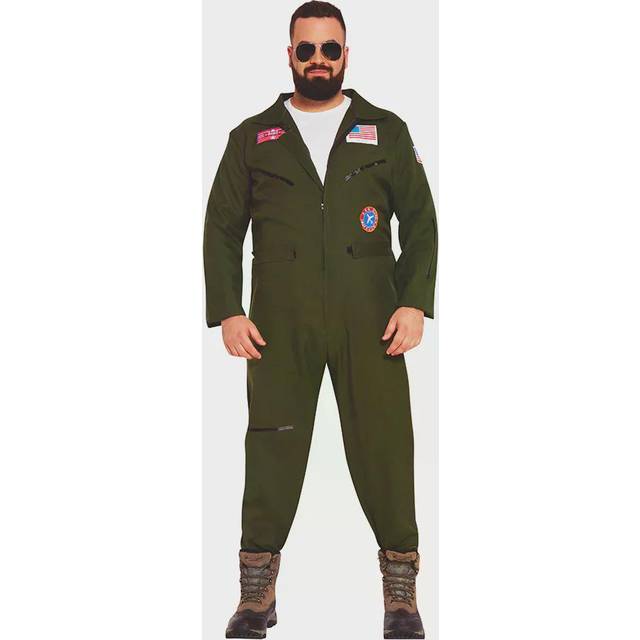 Krigspilot Jumpsuit Maskeraddräkt - X-Large